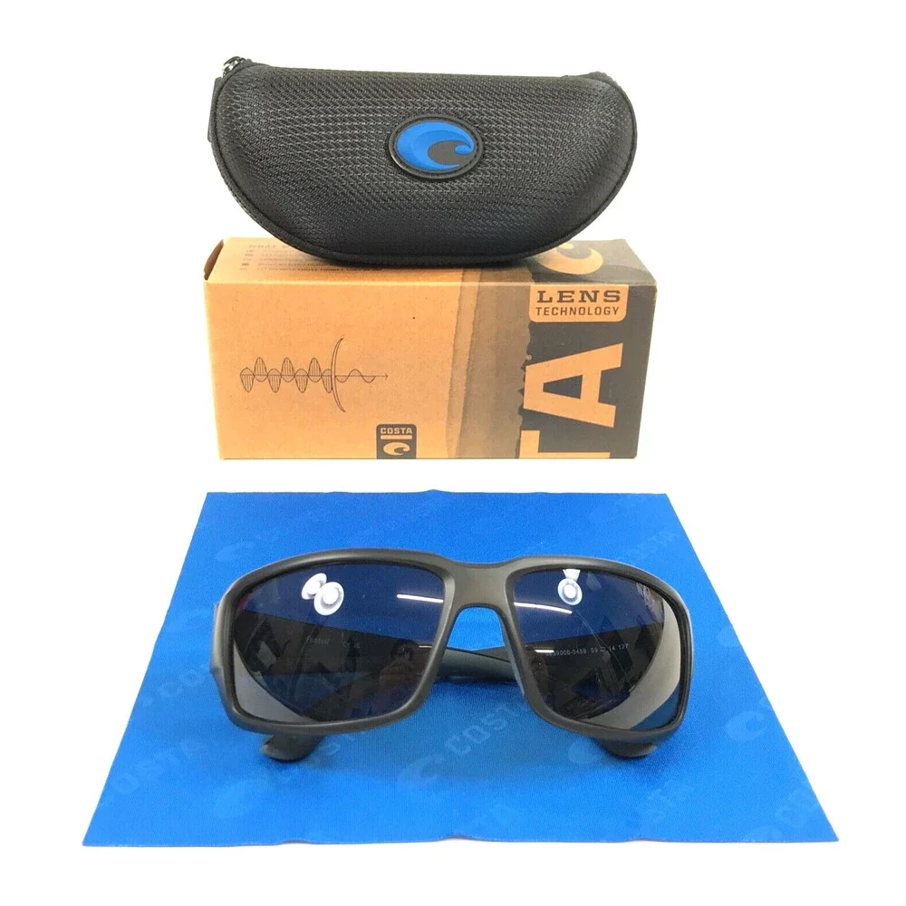 Costa Sunglasses Fantail 06S9006-0459 Matte Black Frames w/ Gray 580P Lenses